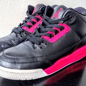 Jordan Retro 3 'Black/Hot Pink' size 8.5W